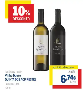Makro Vinho Douro QUINTA DOS ACIPRESTES 75CL promoção