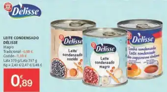 E.Leclerc Leite Condensado Delisse Magro promoção