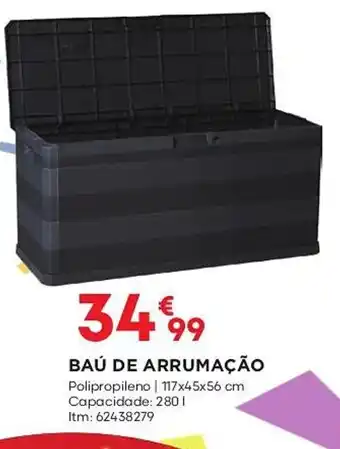 Bricomarché BAÚ DE ARRUMAÇÃO Polipropileno | 117x45x56 cm Capacidade: 2801 promoção