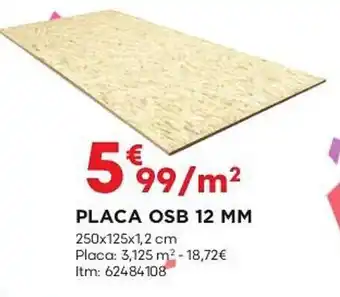 Bricomarché PLACA OSB 12 MM promoção