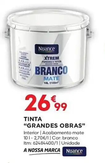 Bricomarché TINTA "GRANDES OBRAS" promoção