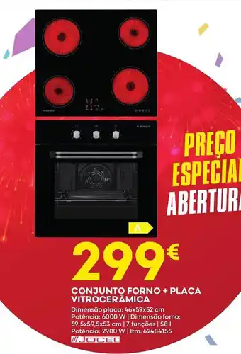 Bricomarché CONJUNTO FORNO + PLACA VITROCERÂMICA promoção