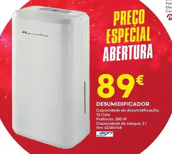 Bricomarché DESUMIDIFICADOR Capacidade de desumidificação: 10 l/dia promoção