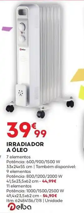 Bricomarché IRRADIADOR A ÓLEO promoção