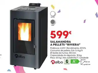 Bricomarché SALAMANDRA A PELLETS "RIVIERA" promoção