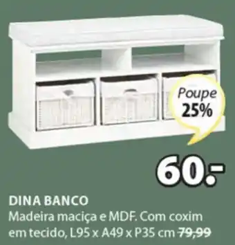 JYSK Dina Banco 95x49x35cm promoção