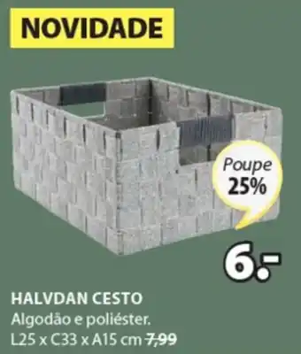 JYSK Halvdan cesto 25x33x15cm promoção