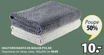 JYSK Hagtorn Manta de Malha Polar 140x200cm promoção