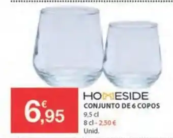 E.Leclerc Conjunto de 6 Copos 9,5cl promoção