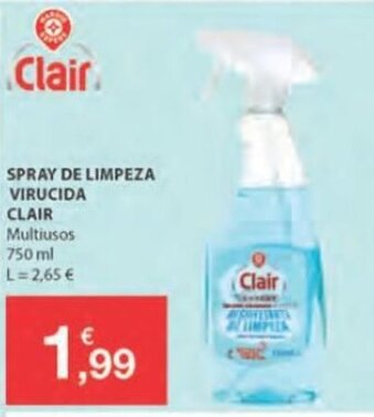 E.Leclerc Spray de Limpeza Virucida Clair 750ml promoção
