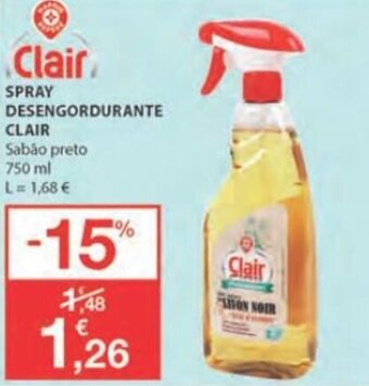 E.Leclerc Spray Desengordurante Clair 750ml promoção