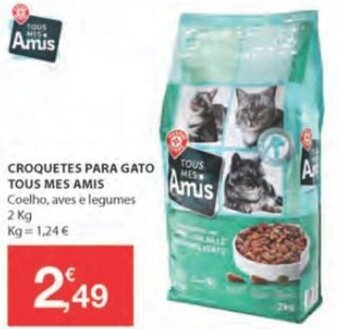 E.Leclerc Croquetes Para Gato Tous Mes Amis 2kg promoção