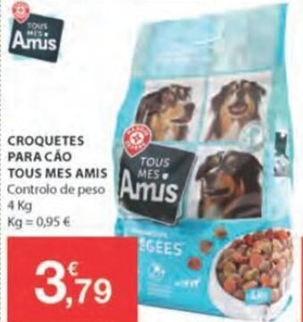 E.Leclerc Croquetes Para Cão Tous Mes Amis 4kg promoção