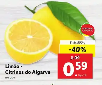 Lidl Limão Citrinos do Algarve promoção