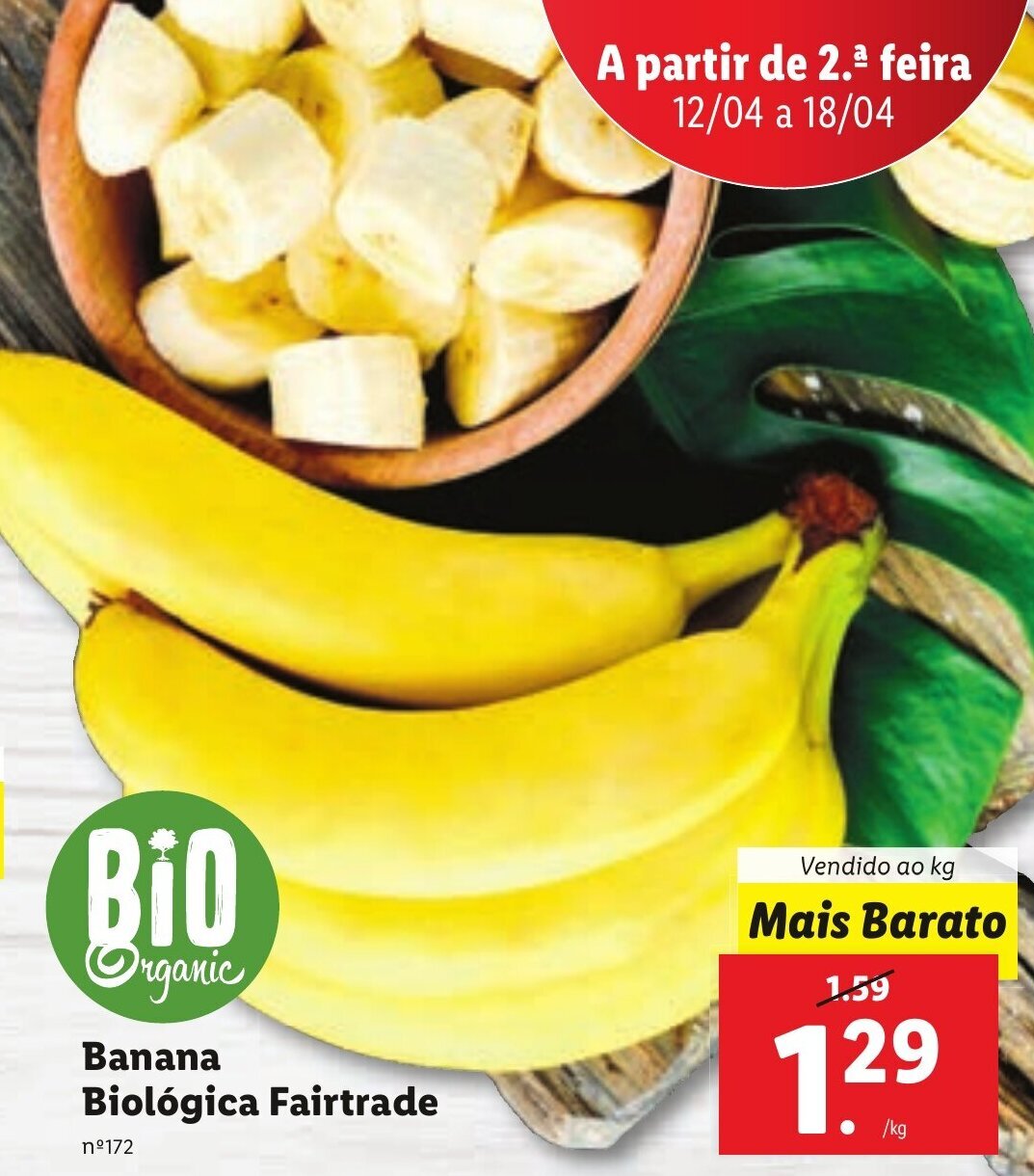 Promoção Banana Biológica Fairtrade em Lidl