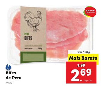 Lidl Bifes de Peru 500g promoção