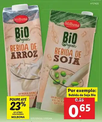 Lidl Bebida de Soja Bio promoção