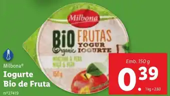Lidl Iogurte Bio de Fruta promoção