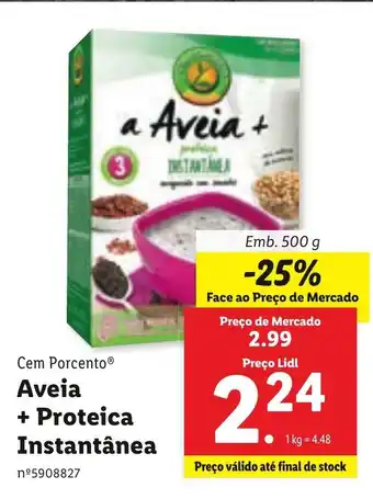 Lidl Aveia + Proteica Instantânea 500g promoção