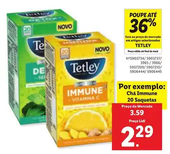Lidl Chá Immune 20 Saquetas promoção