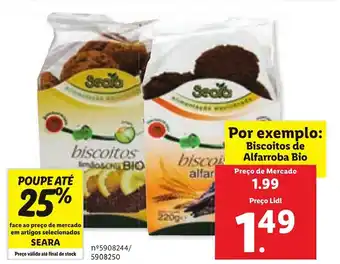 Lidl Biscoitos de Afarroba Bio promoção
