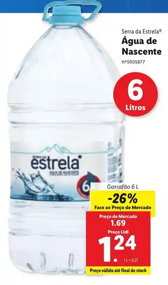 Lidl Água de Nascente 6L promoção