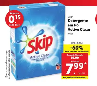 Lidl Detergente em Pó Active Clean 3,3kg promoção