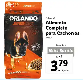 Lidl Orlando Alimento Completo para Cachorros 4Kg promoção