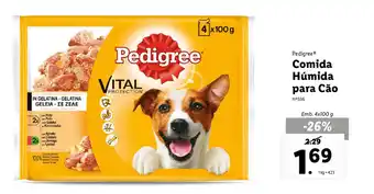Lidl Pedigree Comida Húmida para Cão 4x100g promoção