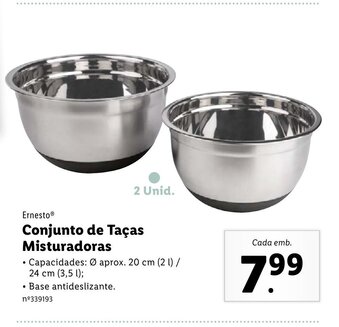 Lidl Conjunto de Taças Misturadoras promoção
