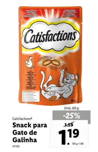 Catisfactions Snack para Gato de Galinha