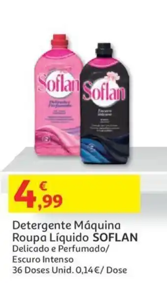 Auchan Detergente Máquina Roupa Líquido Soflan promoção