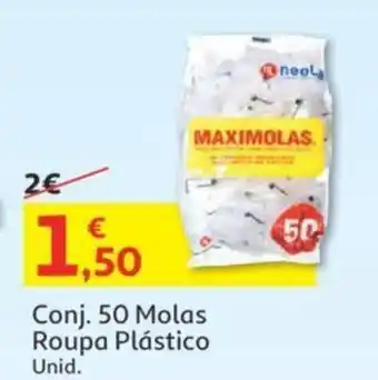 Auchan Conj. 50 Molas Roupa Plástico promoção