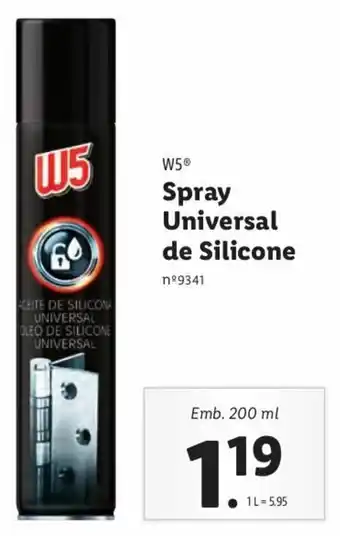 Lidl W5 Spray Universal de Silicone 200ml promoção