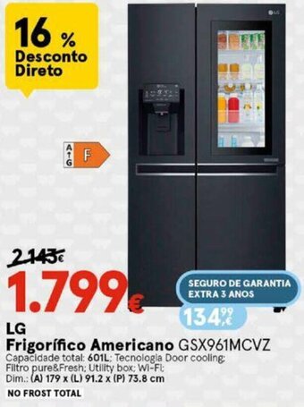 Worten LG Frigorífico Americano promoção