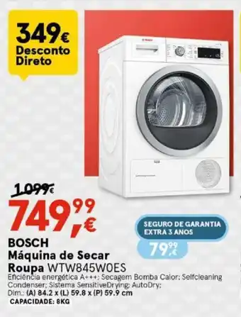 Worten Bosch Máquina de Secar Roupa promoção