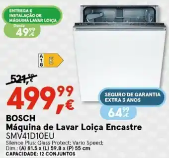 Worten Bosch Máquina de Lavar Loiça Encastre promoção