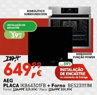 AEG Placa + Forno