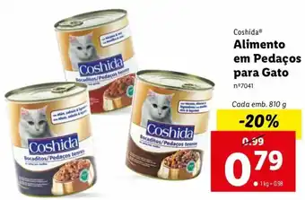 Lidl Coshida Alimento em Pedaços para Gato 810g promoção