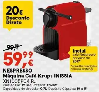 Nespresso Máquina Café Krups Inissia