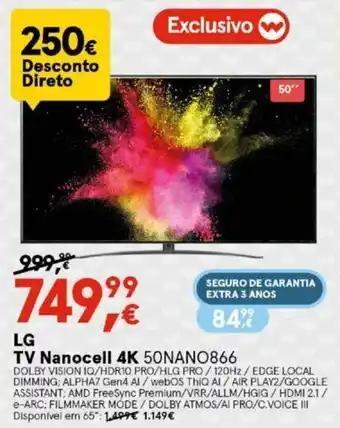 Worten LG TV Nanocell 4K promoção