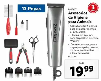 Lidl Zoofari Acessórios de Higiene para Animais promoção