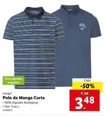 Lidl Livergy Polo de Manga Curta S ao L promoção