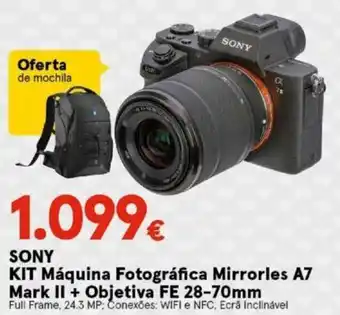 Worten SONY Kit Máquina Fotofráfica Mirrorless A7 Mark II + Objetiva FE 28-70mm promoção