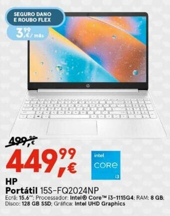 Worten HP Portátil 15S-FQ2024NP promoção