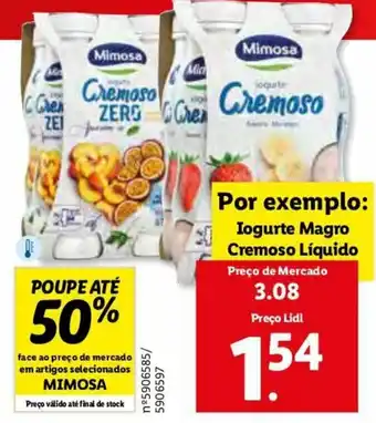 Lidl Mimosa Iogurte Margo Cremosa Líguido promoção