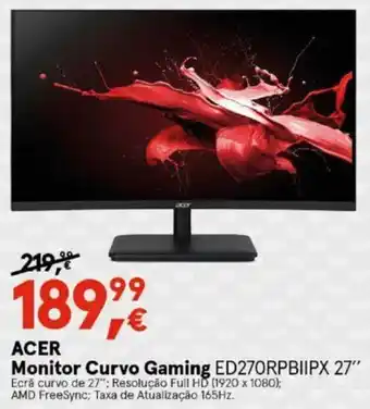 Worten Acer Monitor Curvo Gaming promoção