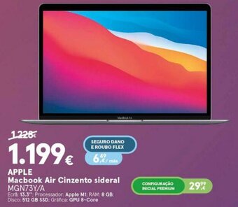 Worten Apple Macbook Air Cinzento sideral promoção