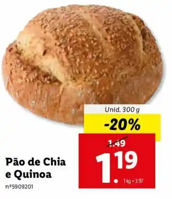 Lidl Pão de Chia e Quinoa 300g promoção