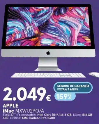 Worten Apple iMac MXWU2PO/A promoção